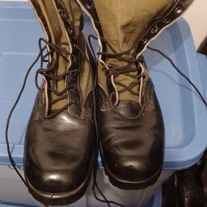 Hi-Pals, 10N, Black Olive Green Combat boots